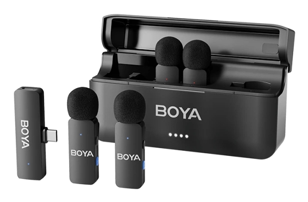 BOYA BY-V4U, Clip-on mikrofon, 20 - 20000 Hz, 16 Bit, 48 kHz, 80 dB, Trådløs