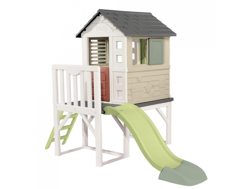 Smoby 810802, Golvstående lekstuga, 2 År, 1 dörr/dörrar, Rutschkana, Multifärg | Trädgården - Pools & Vatten spel - Vattenleksaker | GameStuff