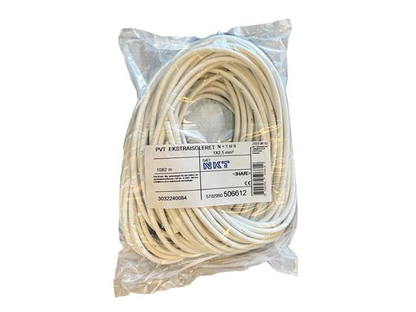 Nkt Kabelsatz, Pvc 1X2,5 Pvt Mit Extra Isoliertem Weiß 1-9+N 2 Meter