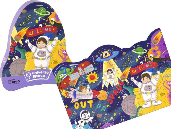 Lean Toys Dėlionė vaikams raketos formos, 48 detalės