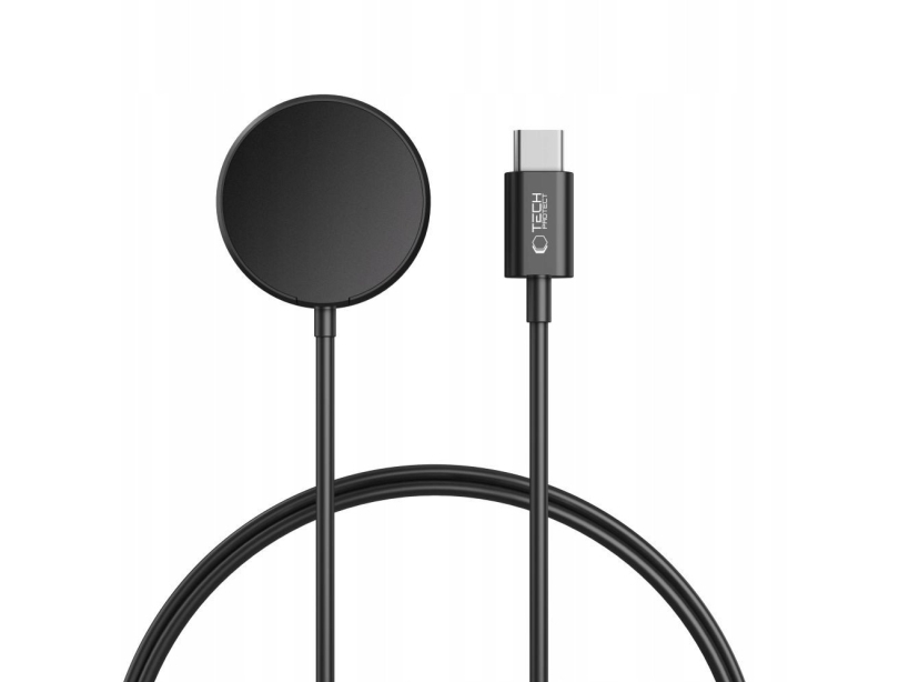 Tech-Protect Usb-C Ladekabel Tech-Protect Mc03 Ultraboost Magnetic Charging 100 Cm Samsung Galaxy Watch Black