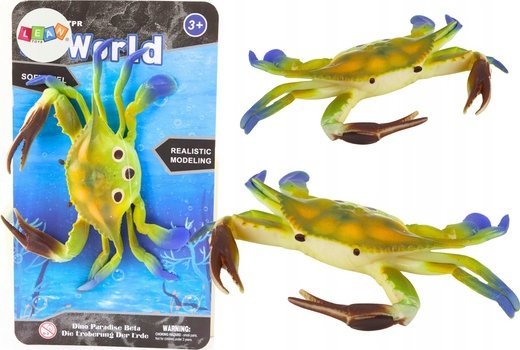 Figurka Leantoys Figurka Gumowy Krab Zielony Sea World