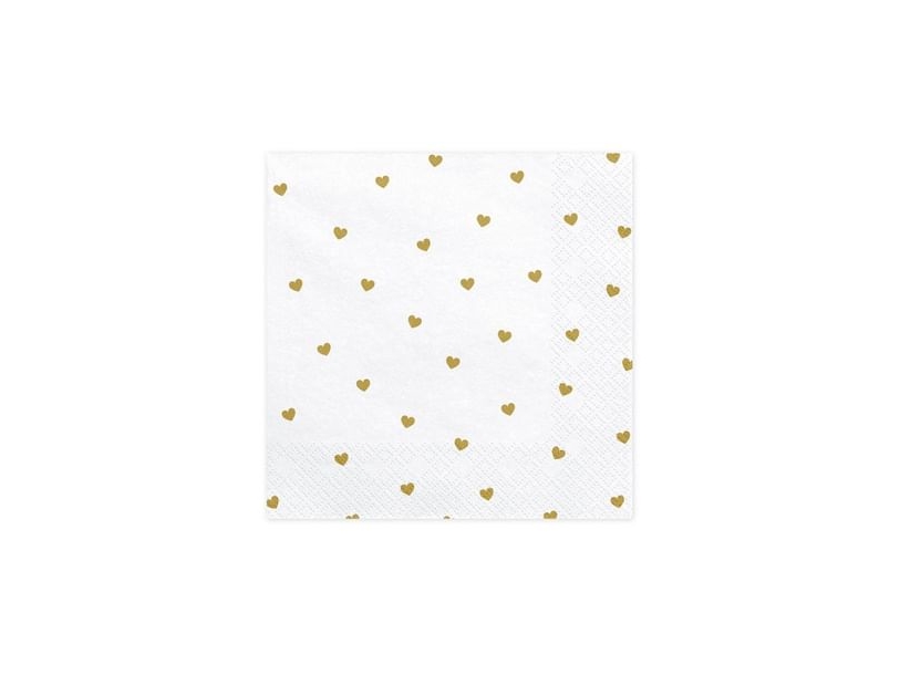 Vita servetter hjärtan | Catering - Dukar & Servetter - Servetter | GameStuff