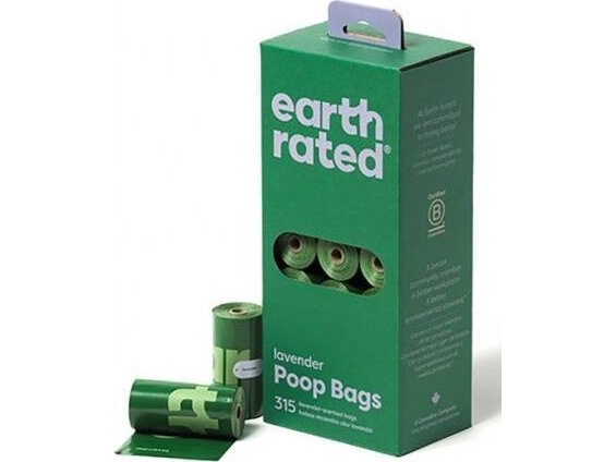 Earth Rated Earth Rated Šunų Išmatų Maišeliai Eko 21X15 Vnt. Levandų Spalvos
