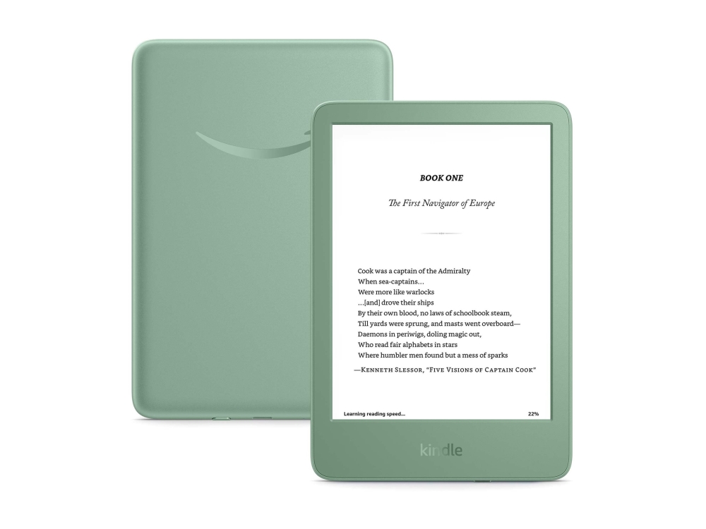 Amazon Kindle - 11. generation - eBook læser - 16 GB - 6 monokrom - touch screen - Bluetooth, Wi-Fi - matcha - Lockscreen Ad-Supported
