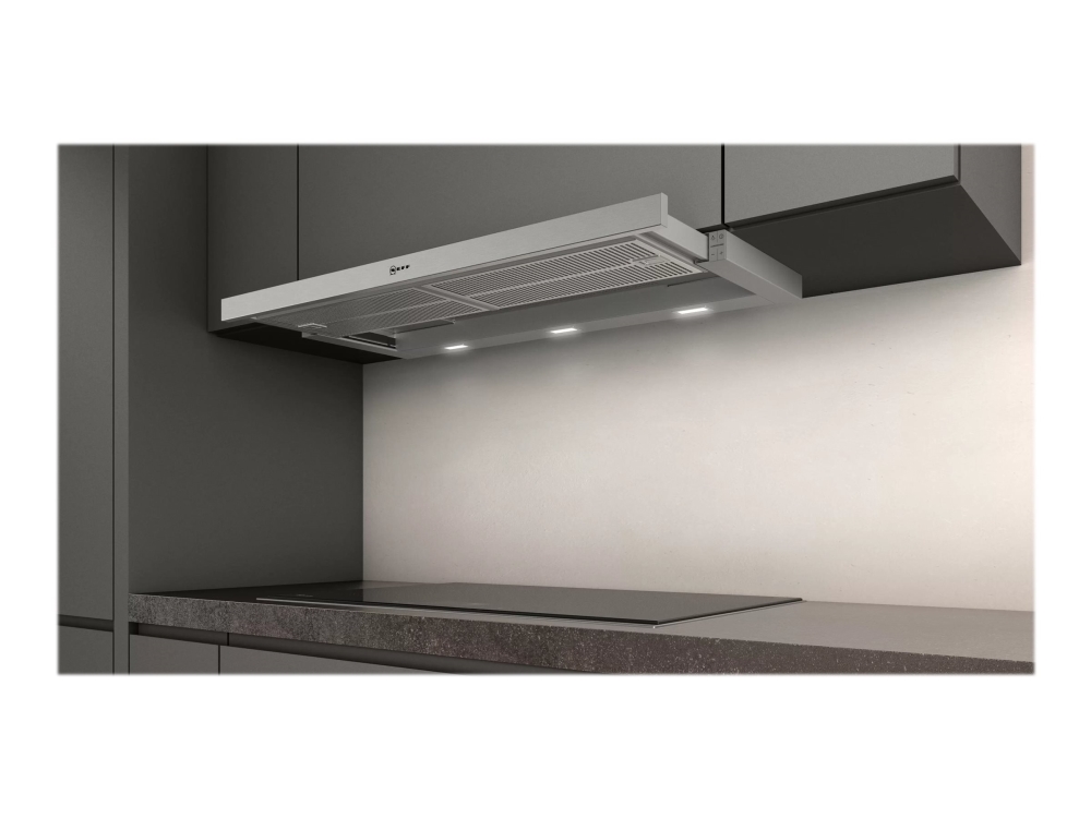 Neff N 50 D49ED52X1 - Kåpa - teleskopisk - Fördjupning - bredd: 52.4 cm - djup: 29 cm - utsug och återcirkulering (-) - silver-metallic | Vitvaror - Köksfläktar - Vägghängda | GameStuff