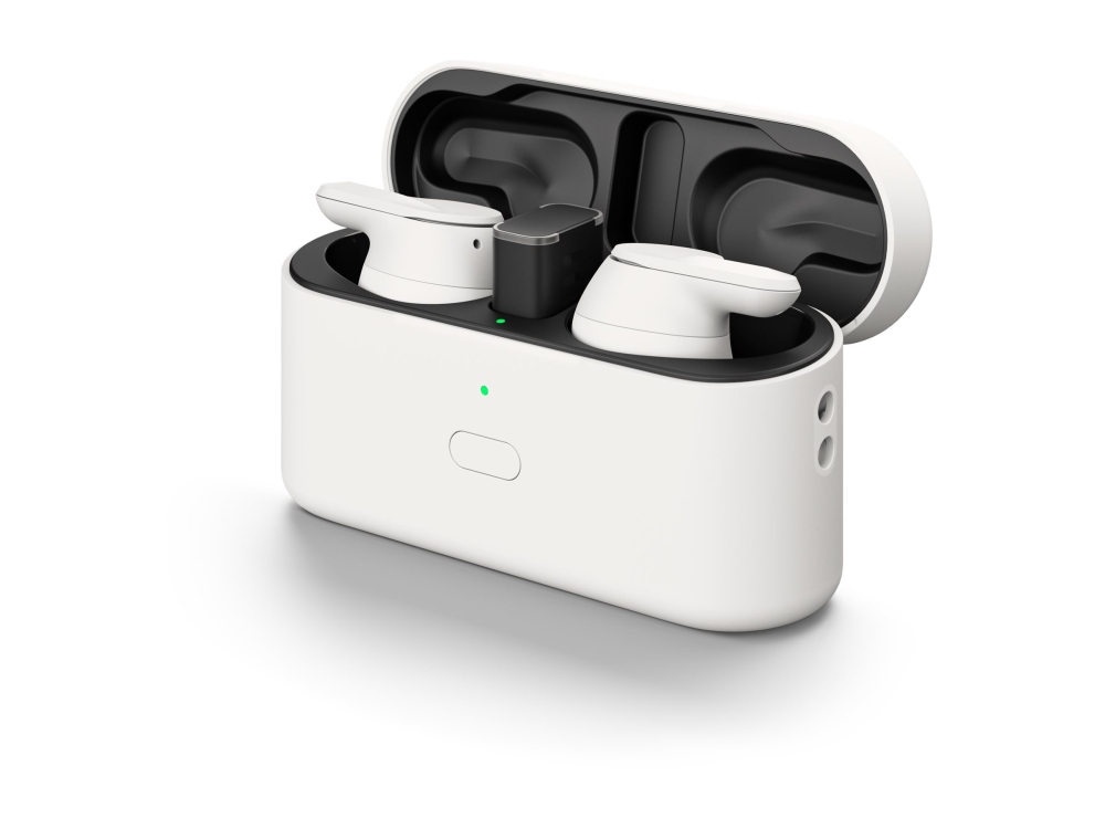 EPOS ADAPT E1 - True wireless-hörlurar med mikrofon - inuti örat - Bluetooth - aktiv brusradering - USB-C - nordiskt vitt - Zoomcertifierad, Certifierad för Microsoft-teams, Cisco Webex Certified, MFi-certifierad, Google Meet-certifierad, Google Fast Pair-certifierad | TV, Ljud & Bild - Hörlurar & Mikrofoner | GameStuff