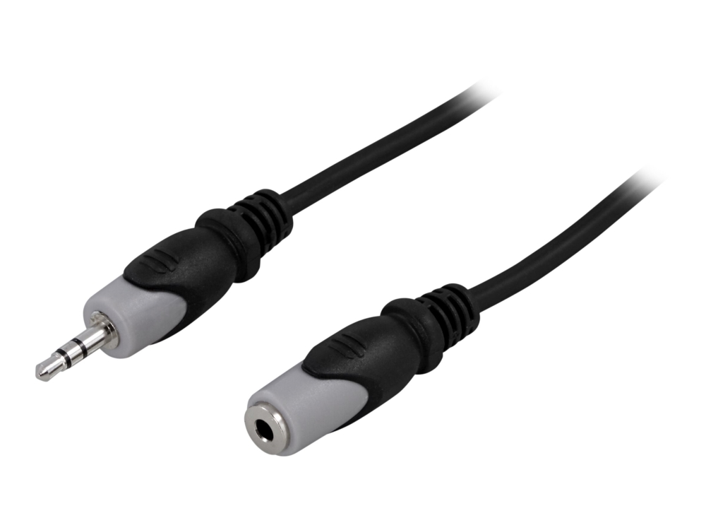 DELTACO - Ljudförlängningskabel - mini-phone stereo 3.5 mm hane till mini-phone stereo 3.5 mm hona - 10 m | Datortillbehör - Kablar & adaptrar - Ljudkablar | GameStuff