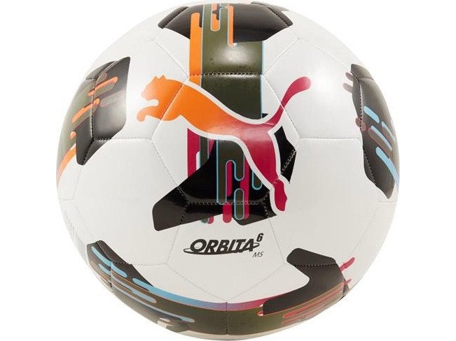 Puma Orbita 6 MS fodboldstøvler 84335 01 (hvid/orange/sort) 4