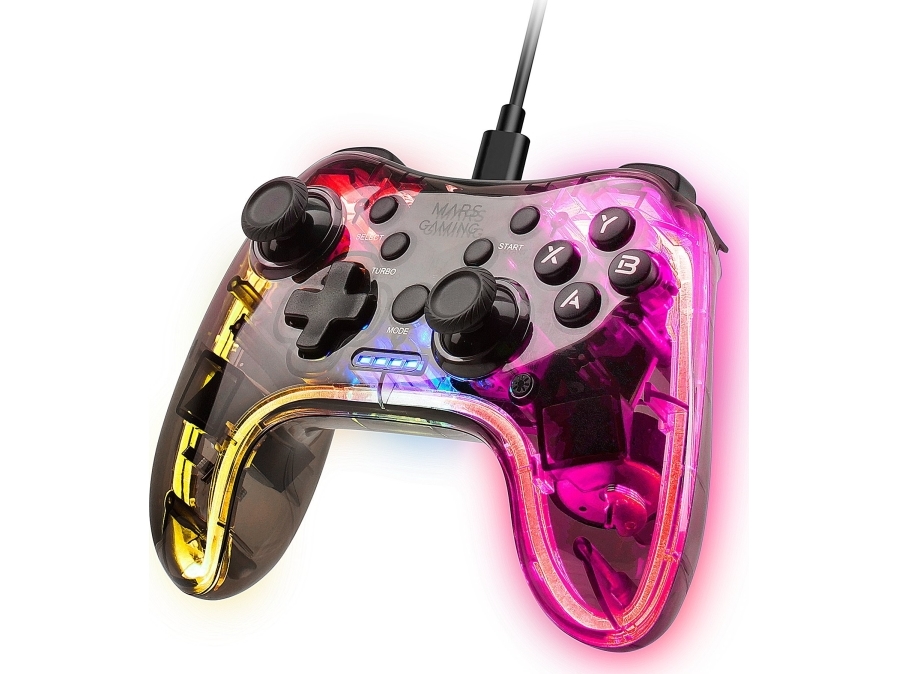 Mars Gaming Mgpc, Gamepad, Android, Mac, Nintendo Switch, Pc, Playstation 3, Knappen Turbo, Ledningsført, Usb, Usb Type-C