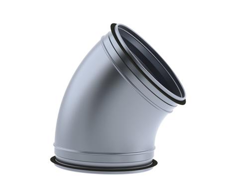 Bøjning NVP ø160mm 45° presset