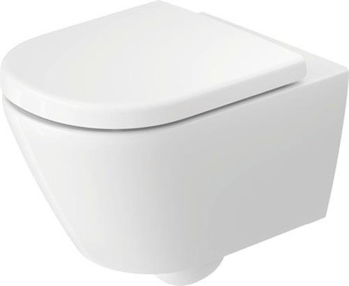 Duravit D-code vægtoilet - 370 x 540 mm, rimless