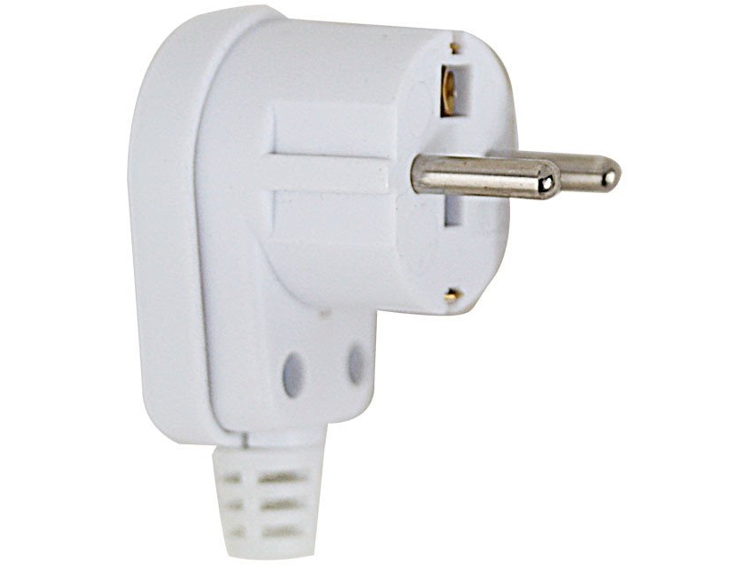 Esperanza Angled Plug With Grounding White