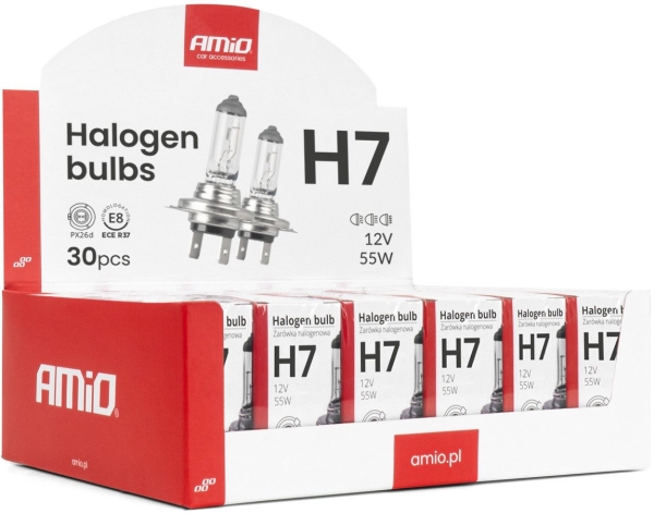 Satz Halogenglühbirnen H7 12V 55W Uv-Filter 30Stück Amio-04399