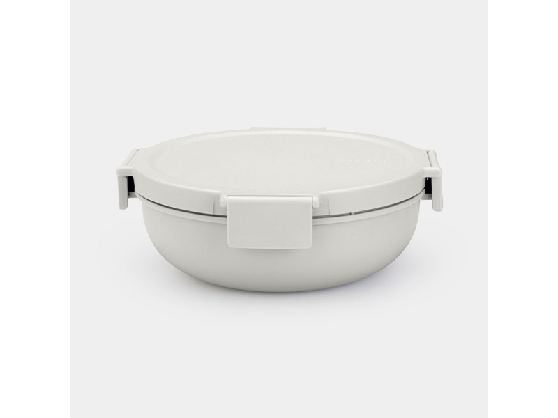 Brabantia Make & Take, Salatschüssel, Rund, Kunststoff, Grau, 1300 L, Persönlich