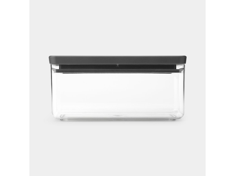 Brabantia Tasty+, Kanisteri, Suorakulmainen, 1,5 L, Harmaa, Läpinäkyvä, Muovi, 220 mm