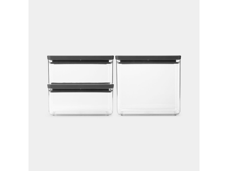 Brabantia Tasty+, Burk, Rektangulär, 6,5 l, Grå, Transparent, Plast, 220 mm | Bordssättning - Par - Muggar & koppar | GameStuff