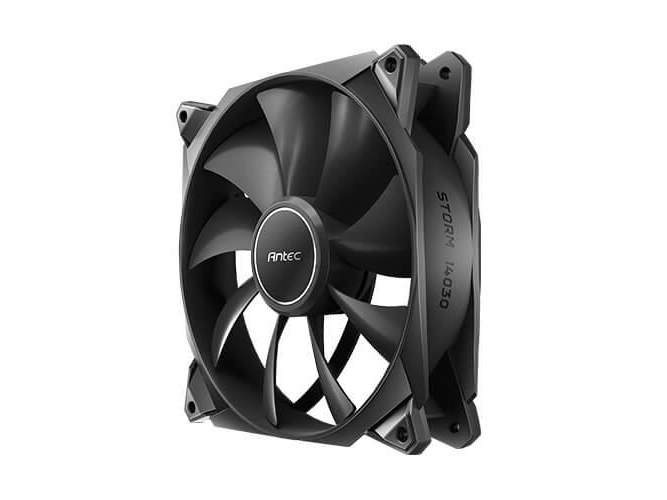 Antec Storm T3 140_3Pks, Ventilator, 14 Cm, 600 Rpm, 1500 Rpm, 112,72 Kubikfod/Min., Sort