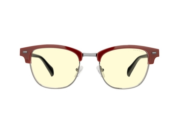 Gunnar Optiks DBL-66601, Unisex, Rund, Klassisk, Sort, Rød, Metal, Nylonpolymer, Ravfarvet