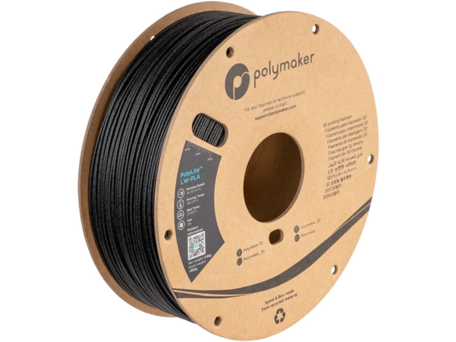 Poly Filament Polymaker Polylite Lw-Pla 1,75 Mm 0,80 Kg - Black}