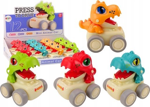 LeanToys autko dinosaur kørende med sæde til de mindste MIX