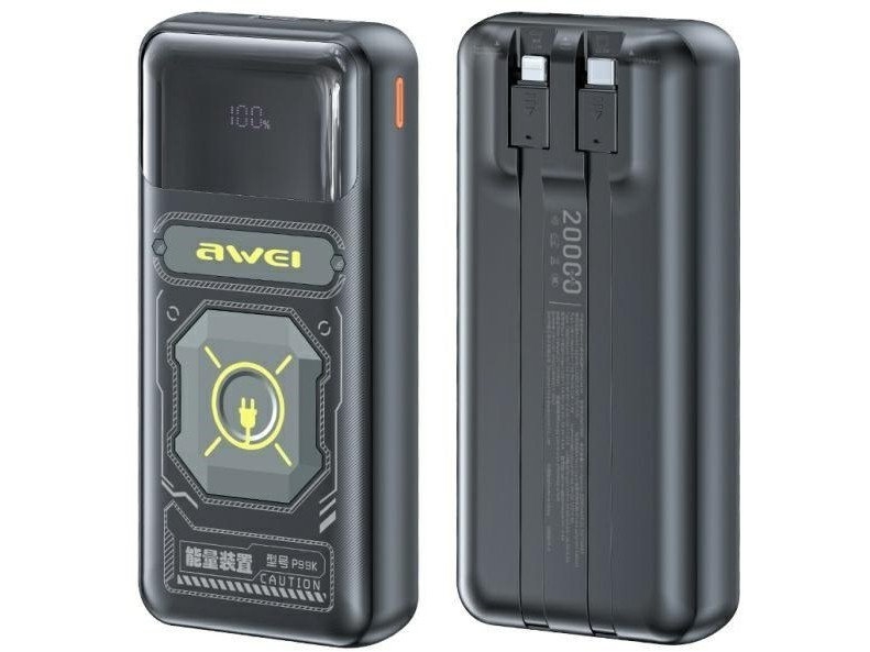 Awei Powerbank P99k 20000Mah 22,5Wczarny/Juodas