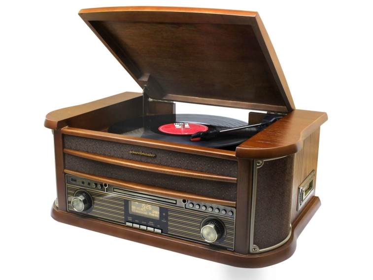 Soundmaster NR565DAB, Trä, 33,45,78 RPM, Rotations-, DAB+, FM, CD, CD-RW, Program, Slumpvis, Repetera | TV, Ljud & Bild - Musikstudio - Mixerbord, Jukebox & Vinyl | GameStuff
