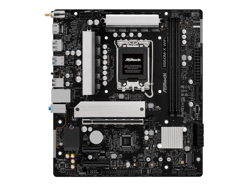 B860M-X WiFi Hovedkort - Intel B860 - Intel LGA1851 socket - DDR5 RAM - Micro-ATX
