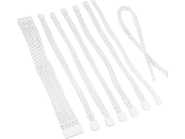 Kolink Core Pro Braided Cable Extension Kit 12V-2X6 Type 2 - Brilliant White
