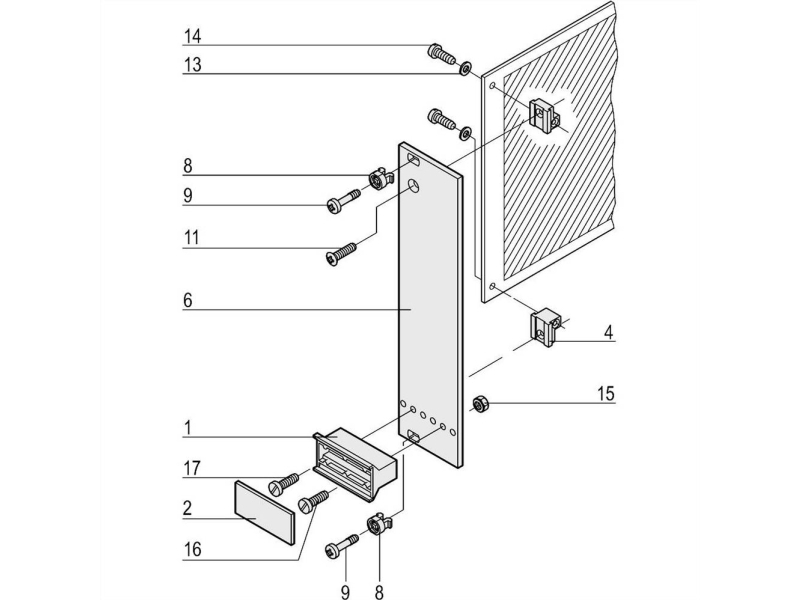 Schroff-Indsats Med Trapezformet Håndtag, Uafskærmet, Grå, 3 Hu, 4 Hu