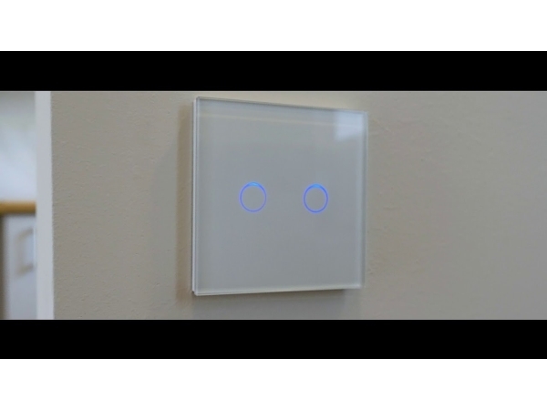 Spring One gang, one way touch switch (baltas, glass) | Elektrisk utrustning - Svartavlor | GameStuff