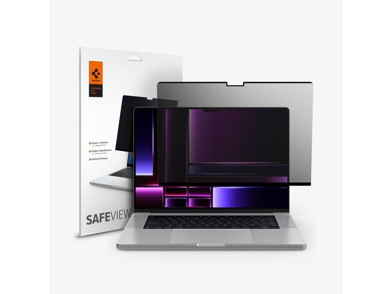 Spigen Macbook Pro 16-Inch Screen Protector, Apple Macbook Pro 16 Inch (M2 2023) / M1 (2021), 1 Stück(E), 252 G, 236 Mm, 0,508 Mm, 350,5 Mm