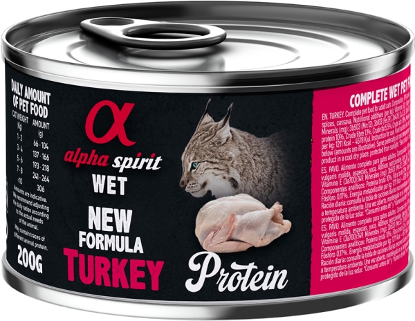 CAT Turkey can, AlphaSpirit, 200 g - (6 pk/ps) | Sällskapsdjur - Katt - Kattmat | GameStuff
