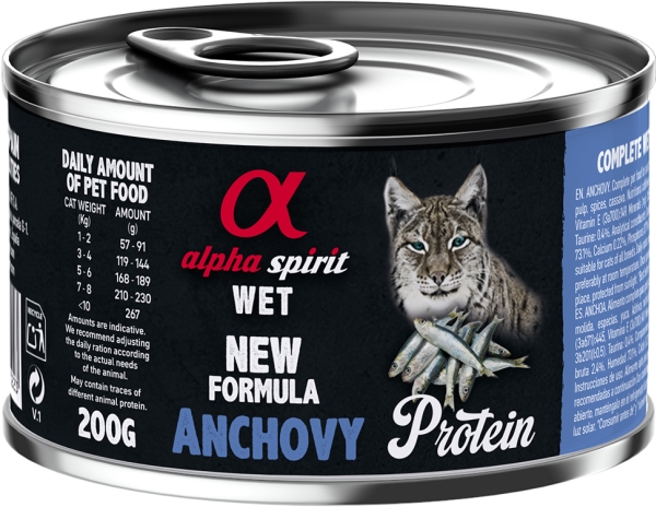 CAT Anchovy can, AlphaSpirit, 200 g - (6 pk/ps) | Sällskapsdjur - Katt - Kattmat | GameStuff