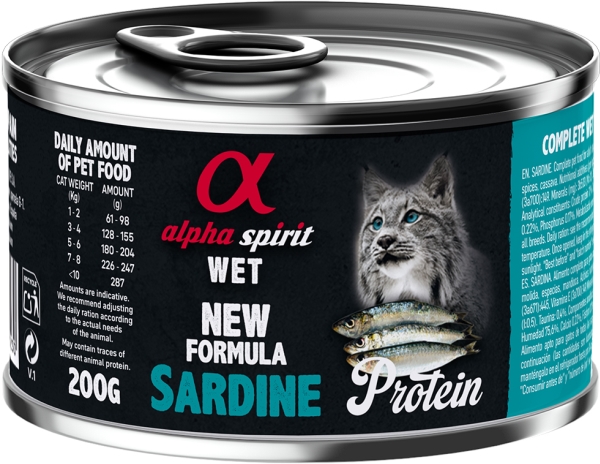 CAT Sardine can, AlphaSpirit, 200 g - (6 pk/ps) | Sällskapsdjur - Katt - Kattmat | GameStuff