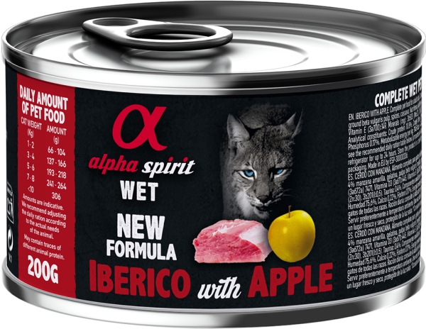 Pork with yellow apple can, AlphaSpirit, 200 g - (6 pk/ps) | Sällskapsdjur - Katt - Kattmat | GameStuff