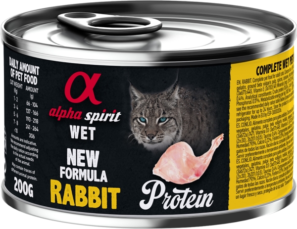CAT Rabbit can, AlphaSpirit, 200 g - (6 pk/ps) | Sällskapsdjur - Katt - Kattmat | GameStuff