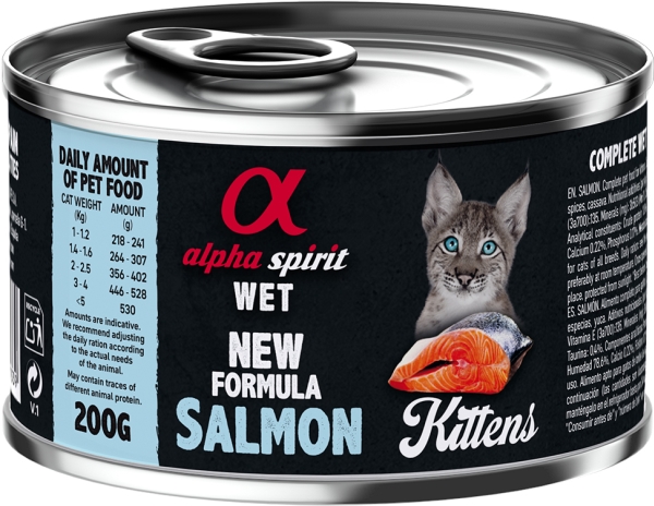 AlphaSpirit CAT Salmon for Kittens 200 g - (6 pk/ps) | Sällskapsdjur - Katt - Kattmat | GameStuff