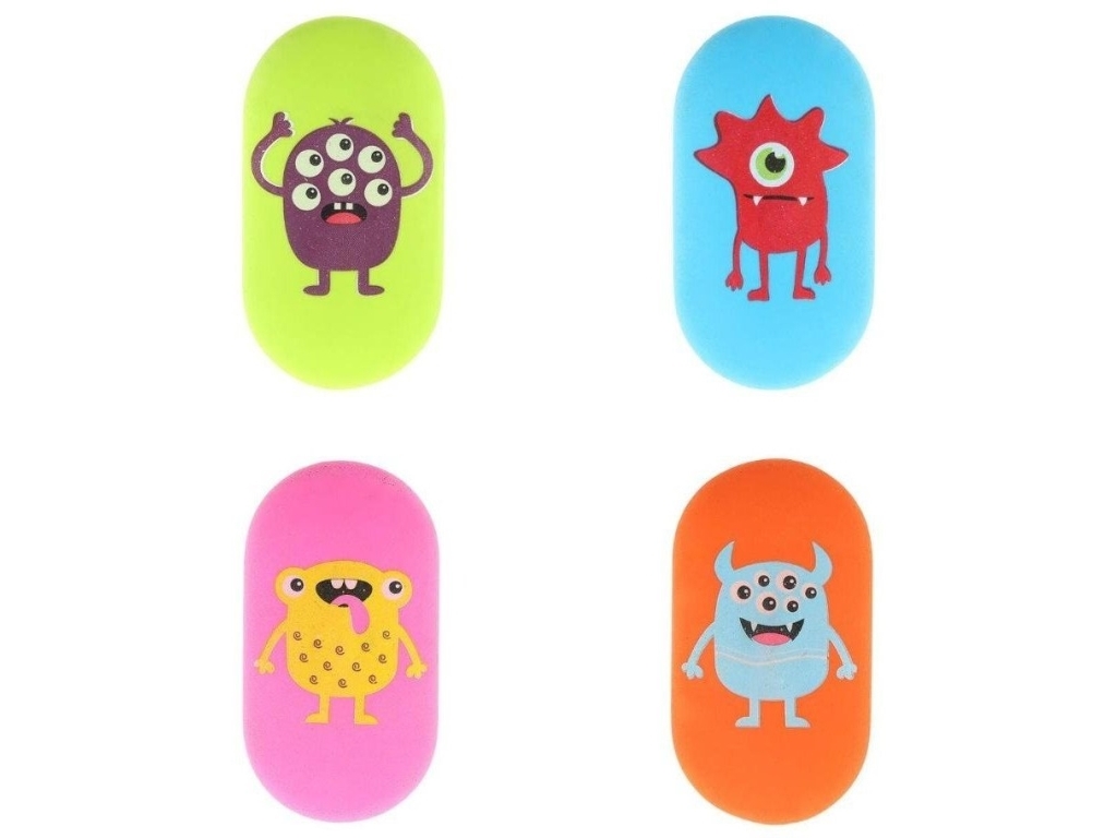 Gumka owalna z nadrukiem Monster (24szt) STRIGO EDUKAMP (24szt) STRIGO EDUKAMP