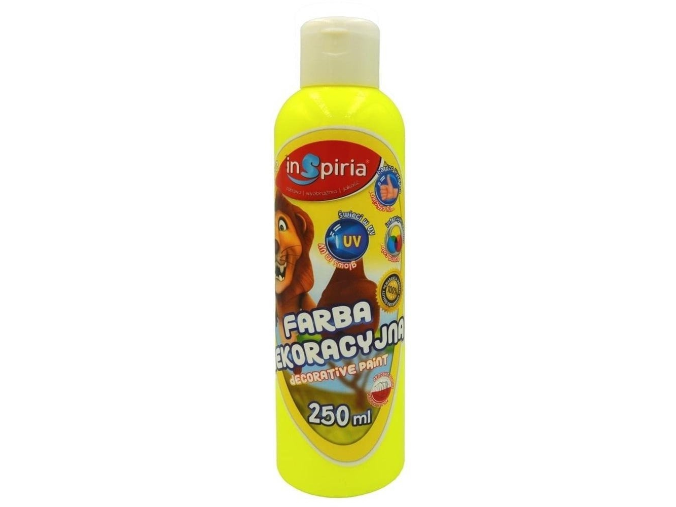 Dekorative Fluoreszierende Farbe Gelb 250Ml Edukamp
