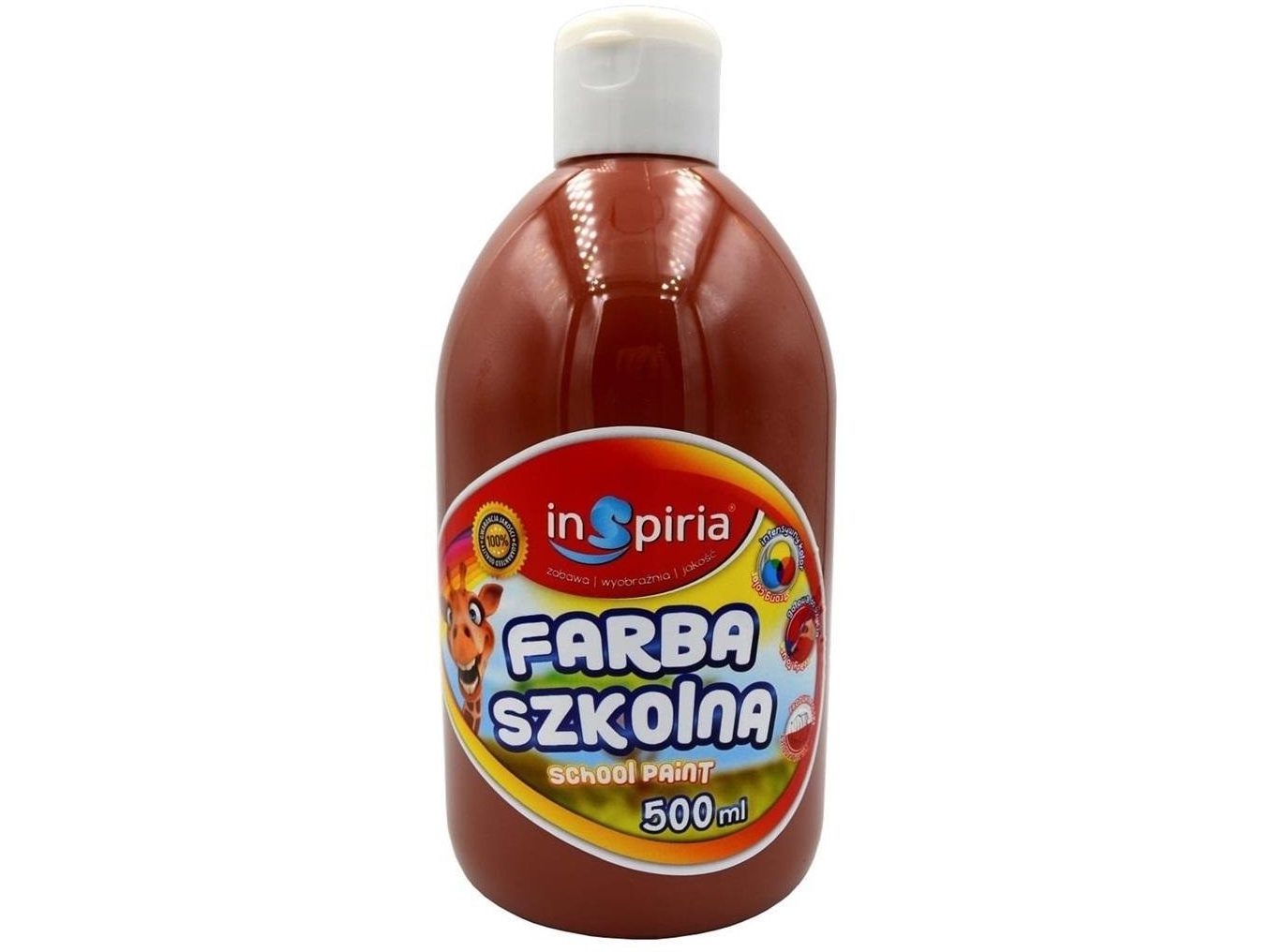 SCHEMAT skolfärg brun 500 ml | Skola & Hobby - Konstmaterial - Akvareller och vattenfärger | GameStuff
