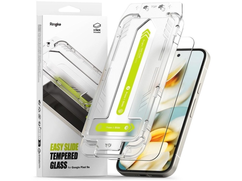 Ringke Easy Slide Google Pixel 9A Klart Hærdet Glas [2 Pack]