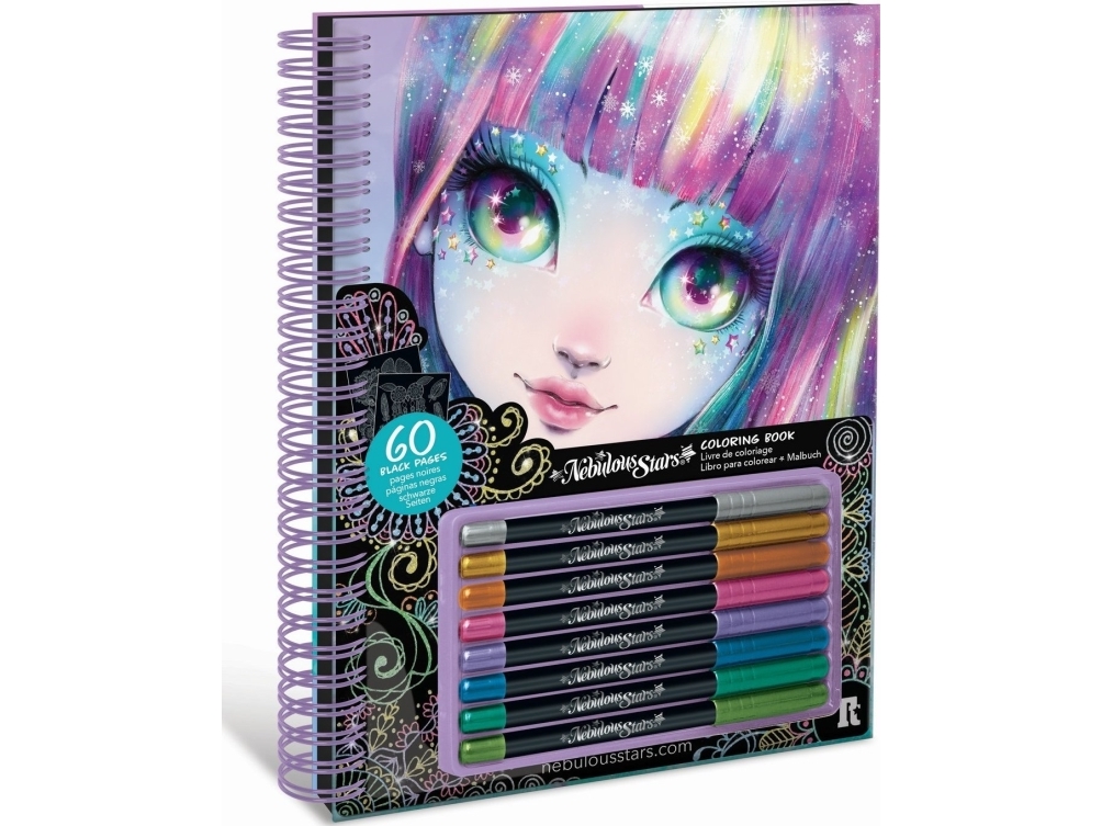 Nebulous Star Black Pages Coloring Book - Isadora | Leksaker - Figurer & Dockor | GameStuff