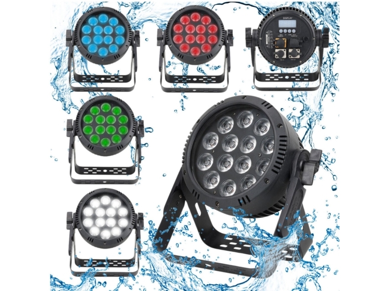 Studio-Lampe Light4me Evolights Glacier 14 Ip65 Projektør Til Sceneudendørs Belysning 14X15w Rgbw Led