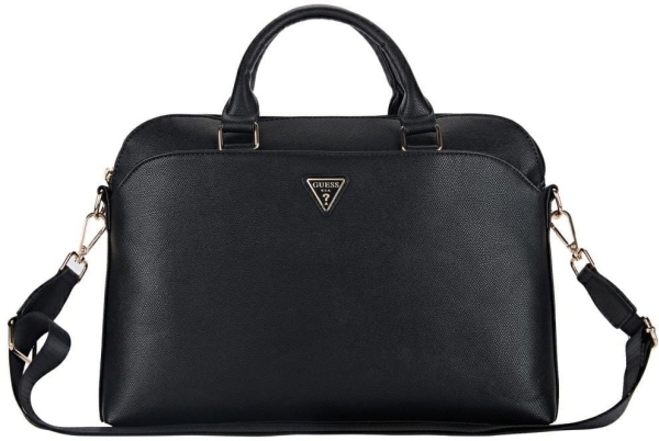 Guess PU Grained Triangle Logo Laptopväska 15/16&quot svart | Hälsa - Tillbehör - Sportväskor | GameStuff