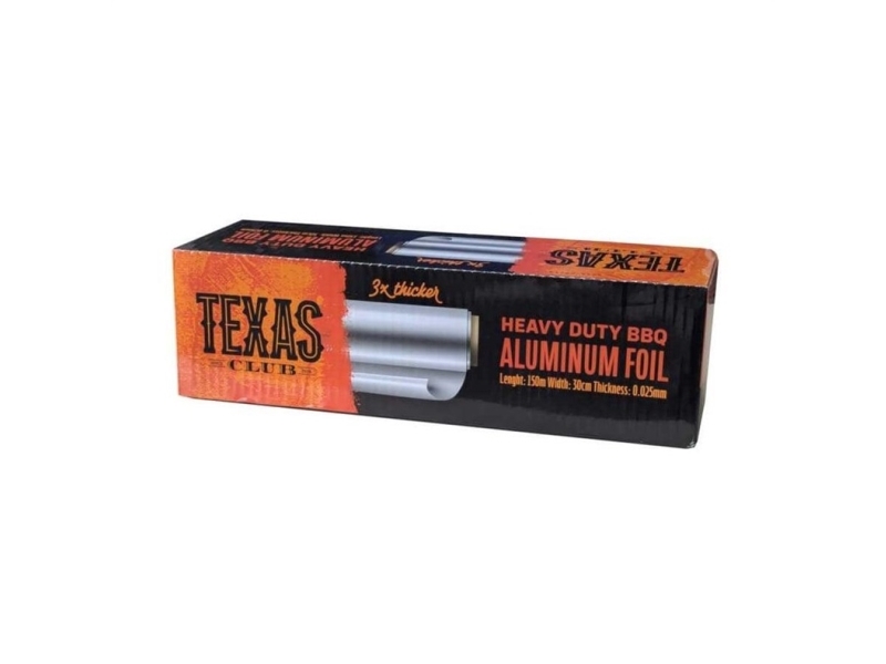 Texas_Club Alumin Foil Heavydutybbq 150X30cm 25Micr