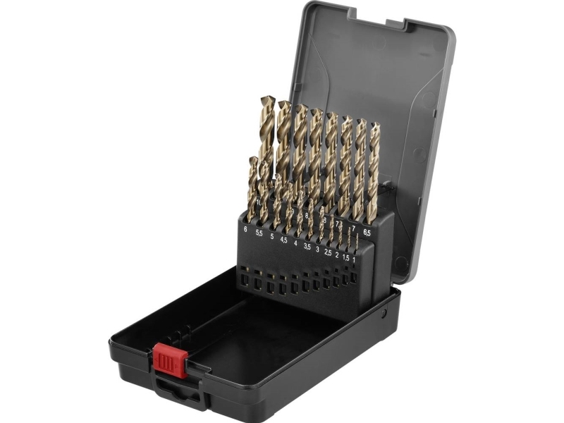 Toolcraft To-9913155 Hsse-Co 5 Metal-Spiralbor-Sæt Med 19 Dele Din 338 Cylinderskaft 1 Set