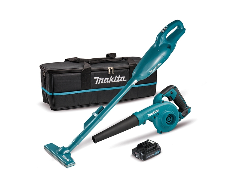 Makita 12V Gebläse Ub100d + Staubsauger Cl108fd 1X2.0Ah Beutel Clx245sax1