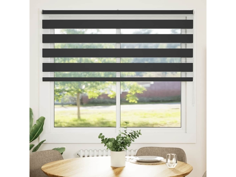 Zebra rullgardin, svart, tygbredd 150,9 cm, polyester | Smarta hem - Smart Home - Gardiner & solskydd - Rullgardiner | GameStuff