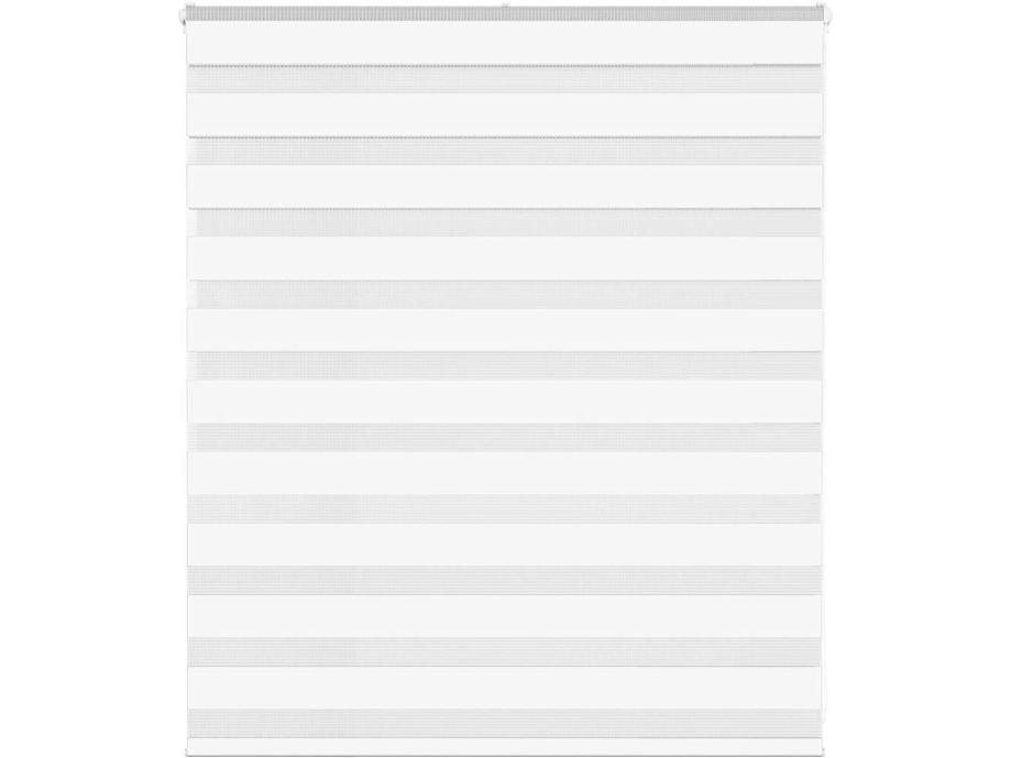 Rullaverho zebra, valkoinen, kankaan leveys 115,9 cm, polyesteri